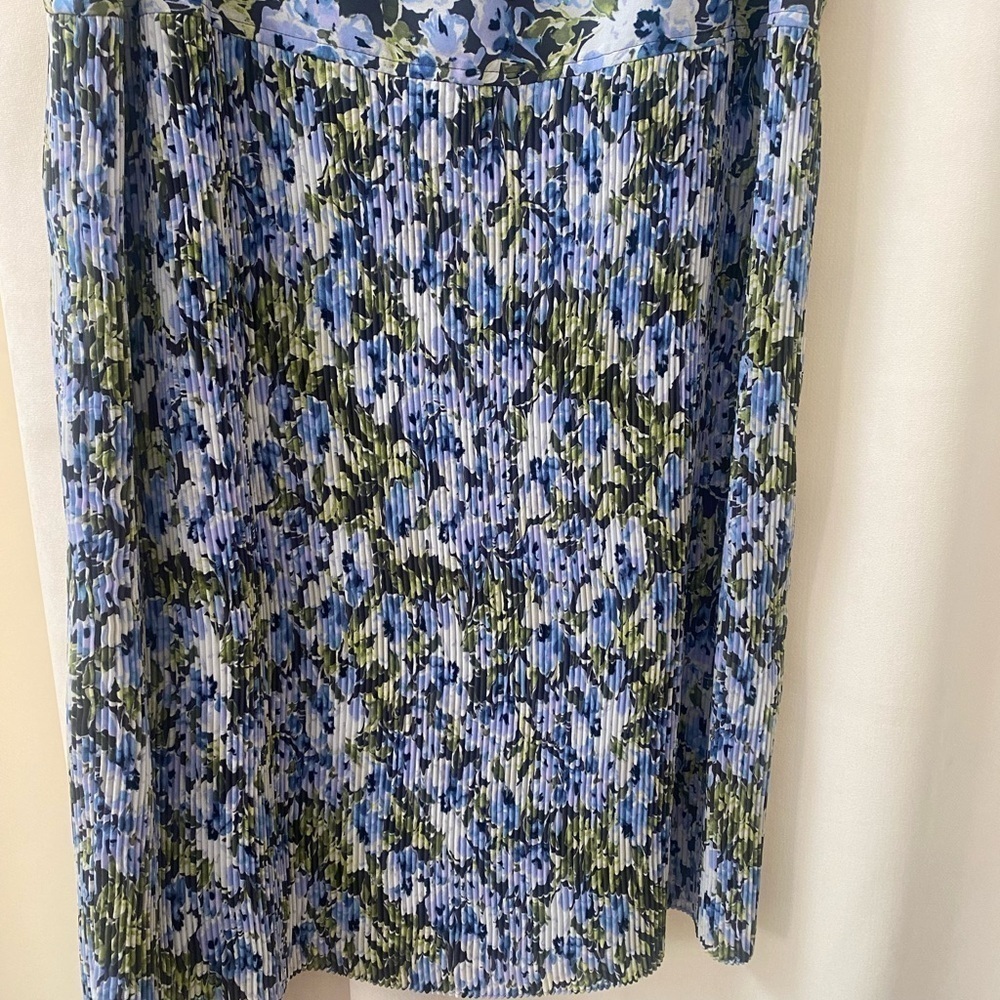 J. Jill Women’s Granite Floral Bloom Accordion Pleated Spring Dress L‎ Petite - Picture 4 of 7